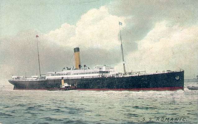 SS Romanic (1912-től SS Scandinavian) - forrás: https://en.wikipedia.org/wiki/SS_Scandinavian